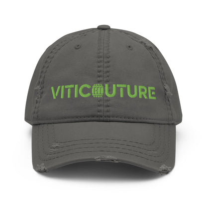 Viticouture Vintage Distressed Dad Hat – A stylish, worn-in cap with the Viticouture logo, perfect for wine lovers.