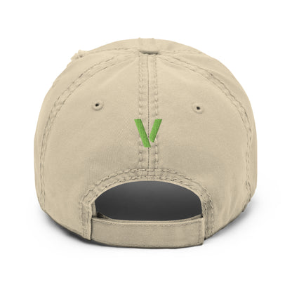 Viticouture Vintage Distressed Dad Hat – A stylish, worn-in cap with the Viticouture logo, perfect for wine lovers.