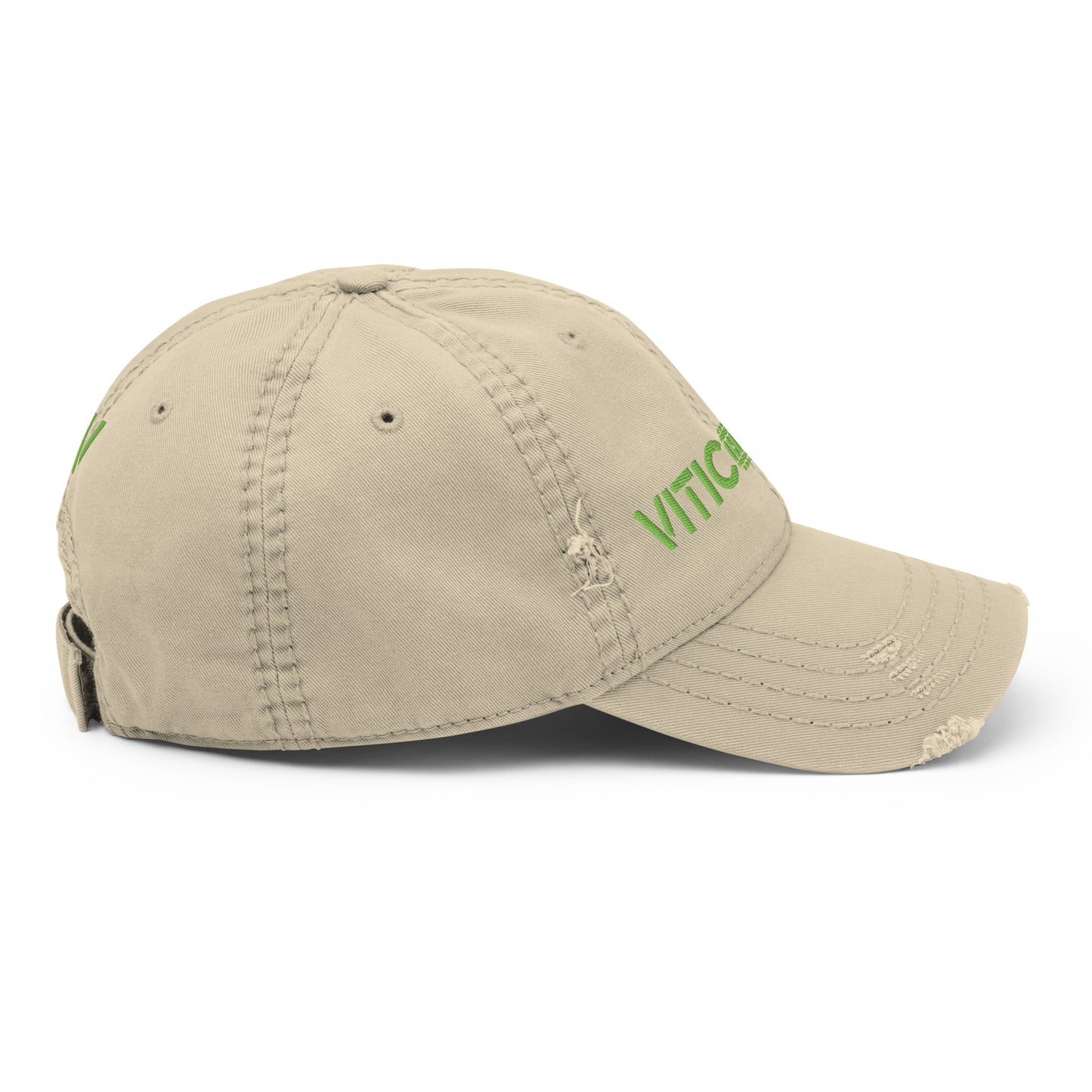 Viticouture Vintage Distressed Dad Hat – A stylish, worn-in cap with the Viticouture logo, perfect for wine lovers.