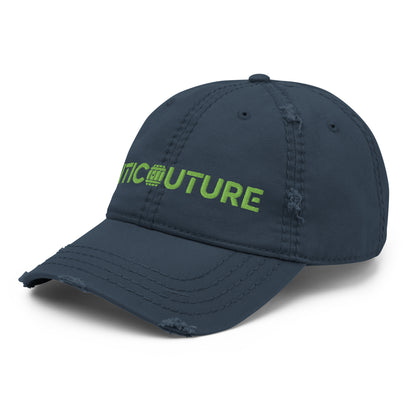 Viticouture Vintage Distressed Dad Hat – A stylish, worn-in cap with the Viticouture logo, perfect for wine lovers.