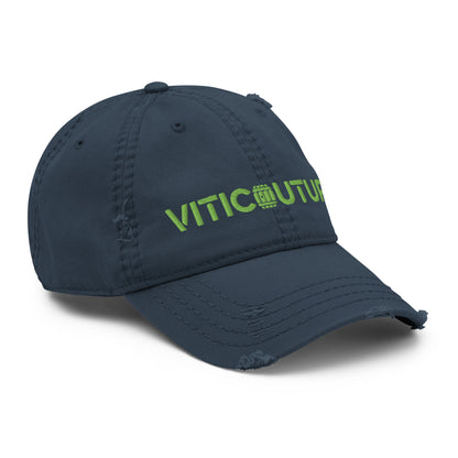 Viticouture Vintage Distressed Dad Hat – A stylish, worn-in cap with the Viticouture logo, perfect for wine lovers.