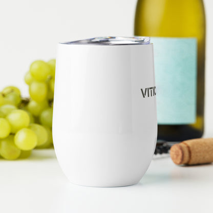 Sleek and stylish Viticouture insulated wine tumbler, designed to keep your favorite wine at the perfect temperature for sipping in style.